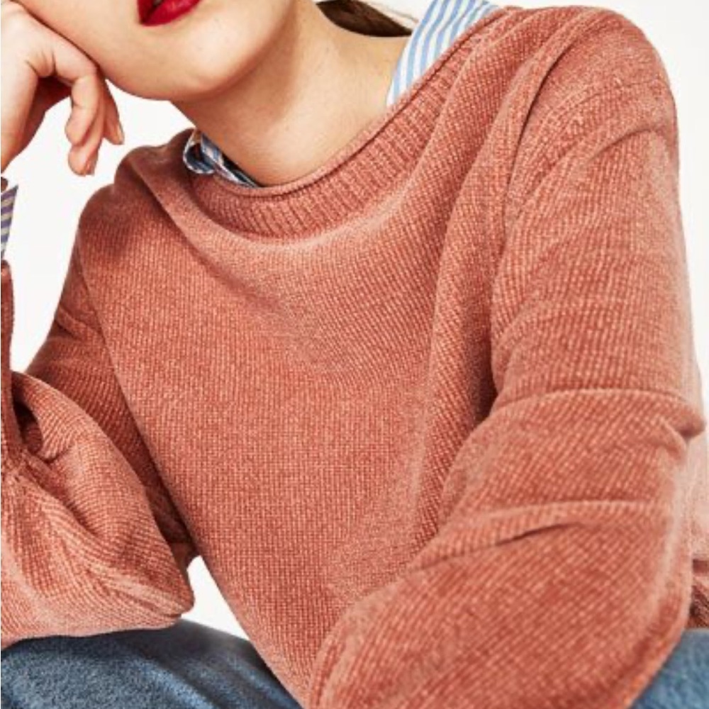 Zara chenille knit 🧶 sweater size small BNWOT